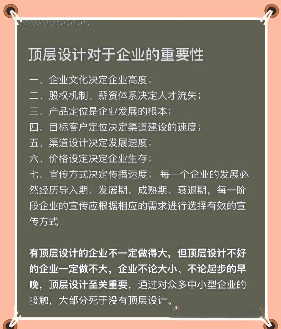 企业顶层设计服务(企业顶层设计服务内容)菏泽市